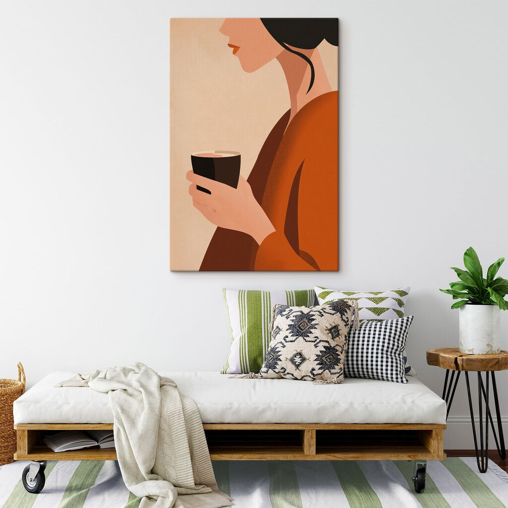 Pausa com chávena — interior 1