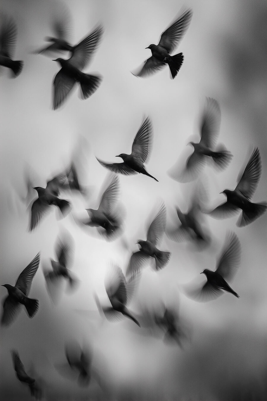 Aves na neblina — design completo