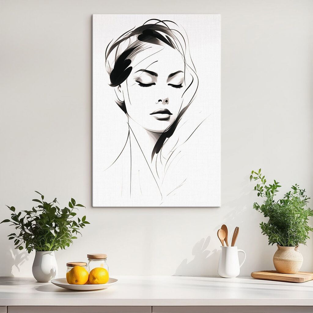 Olhar feminino em tinta-da-china — interior 2