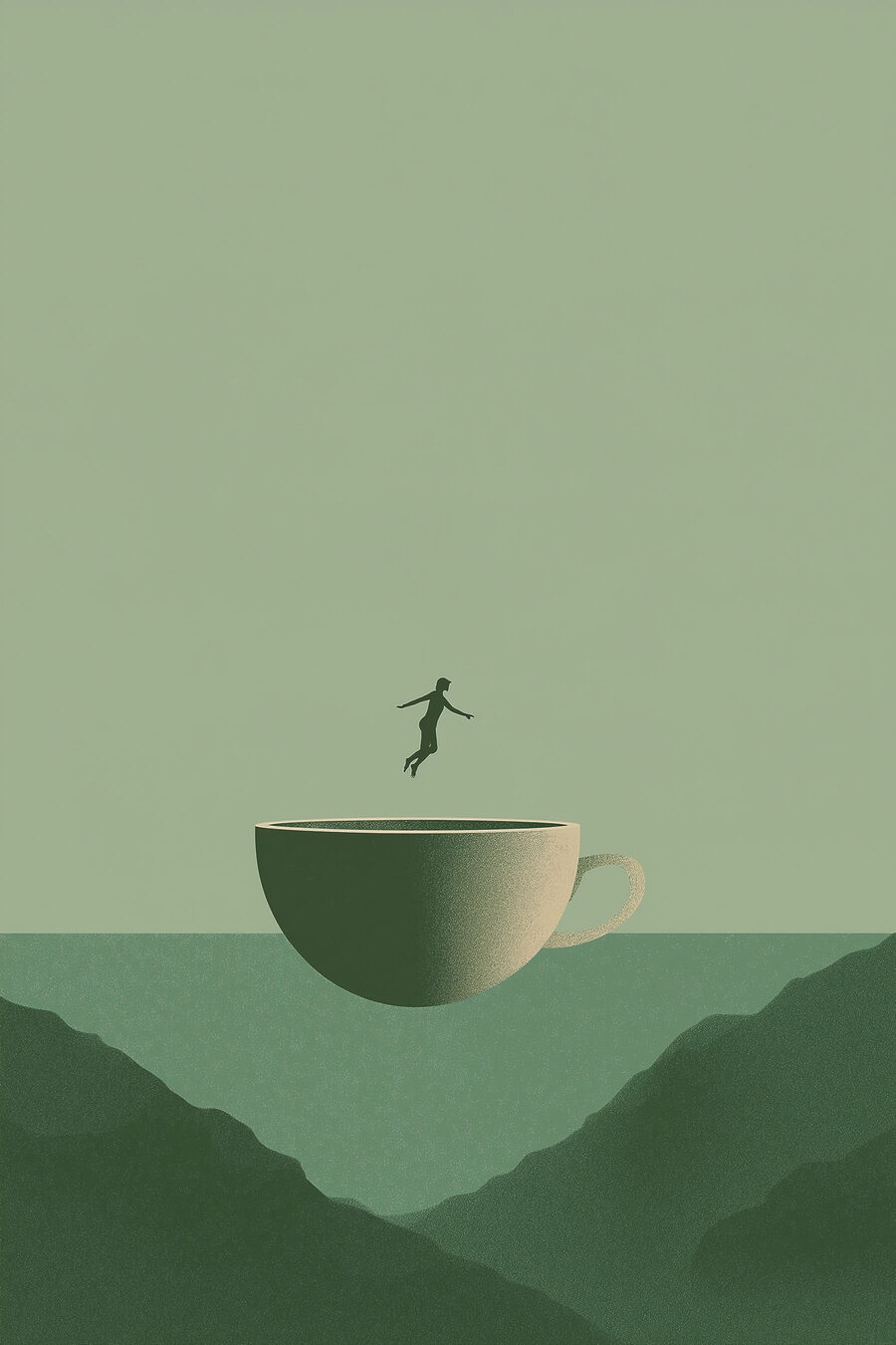 Salto sobre a chávena — design completo