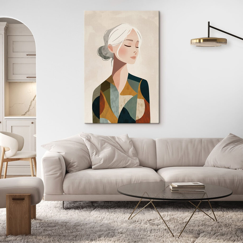 Mulher de cabelo claro — interior 1