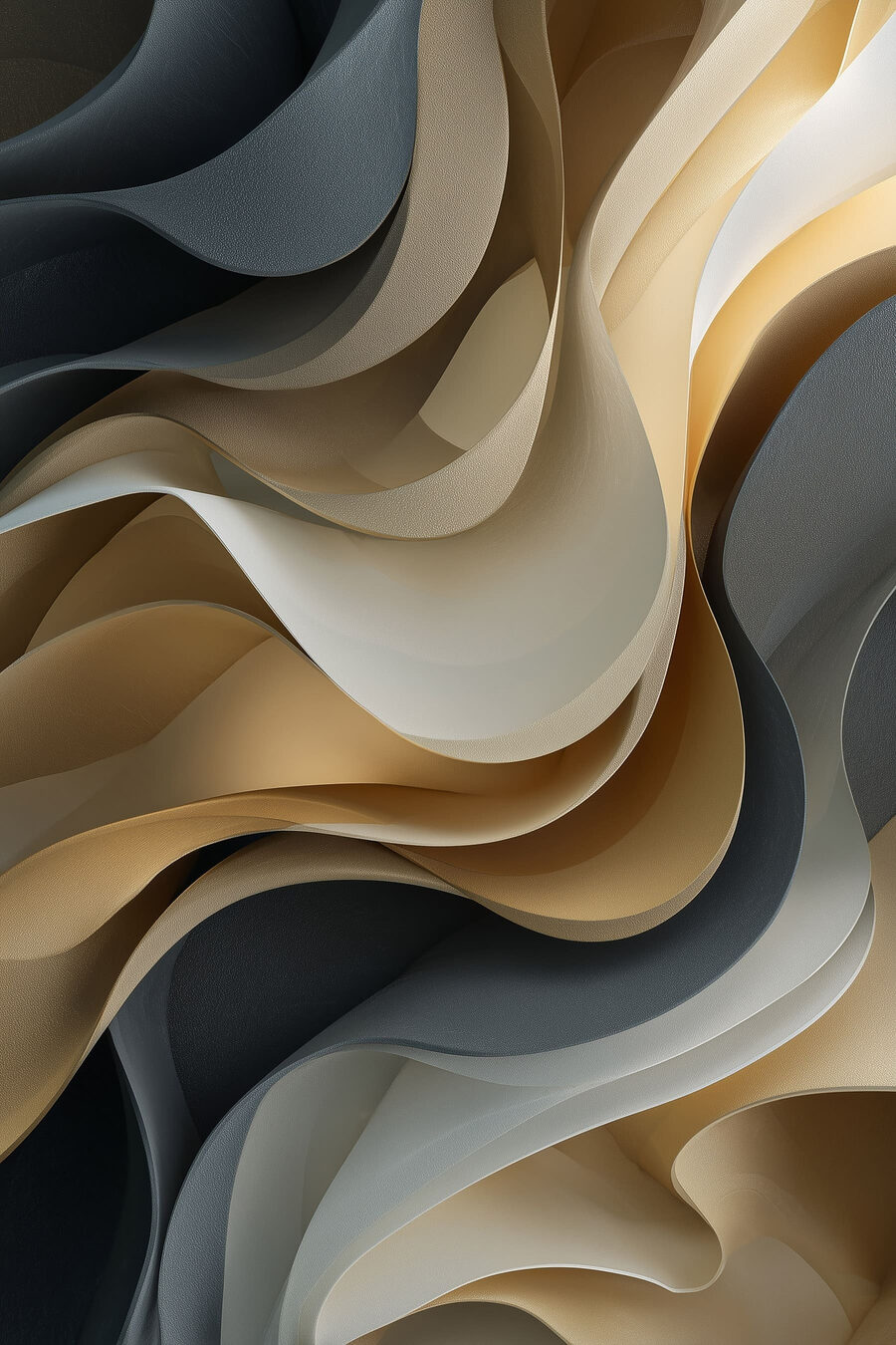 Ondas douradas em antracite — design completo
