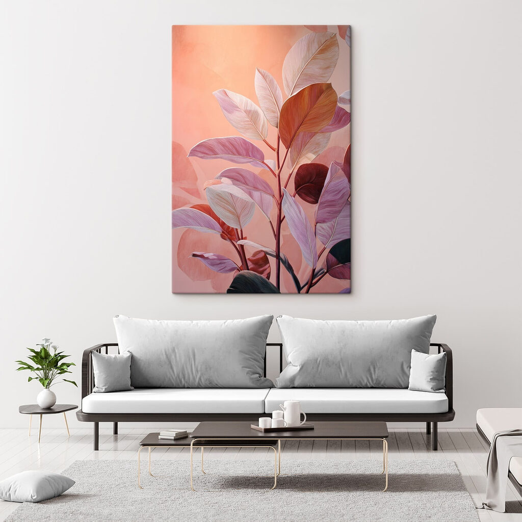 Folhas cor-de-rosa ao entardecer — interior 1