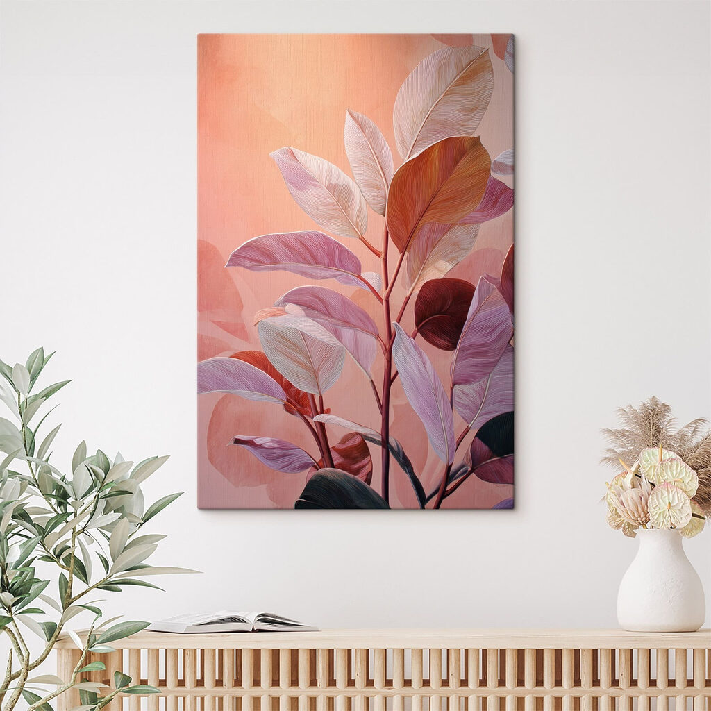 Folhas cor-de-rosa ao entardecer — interior 2