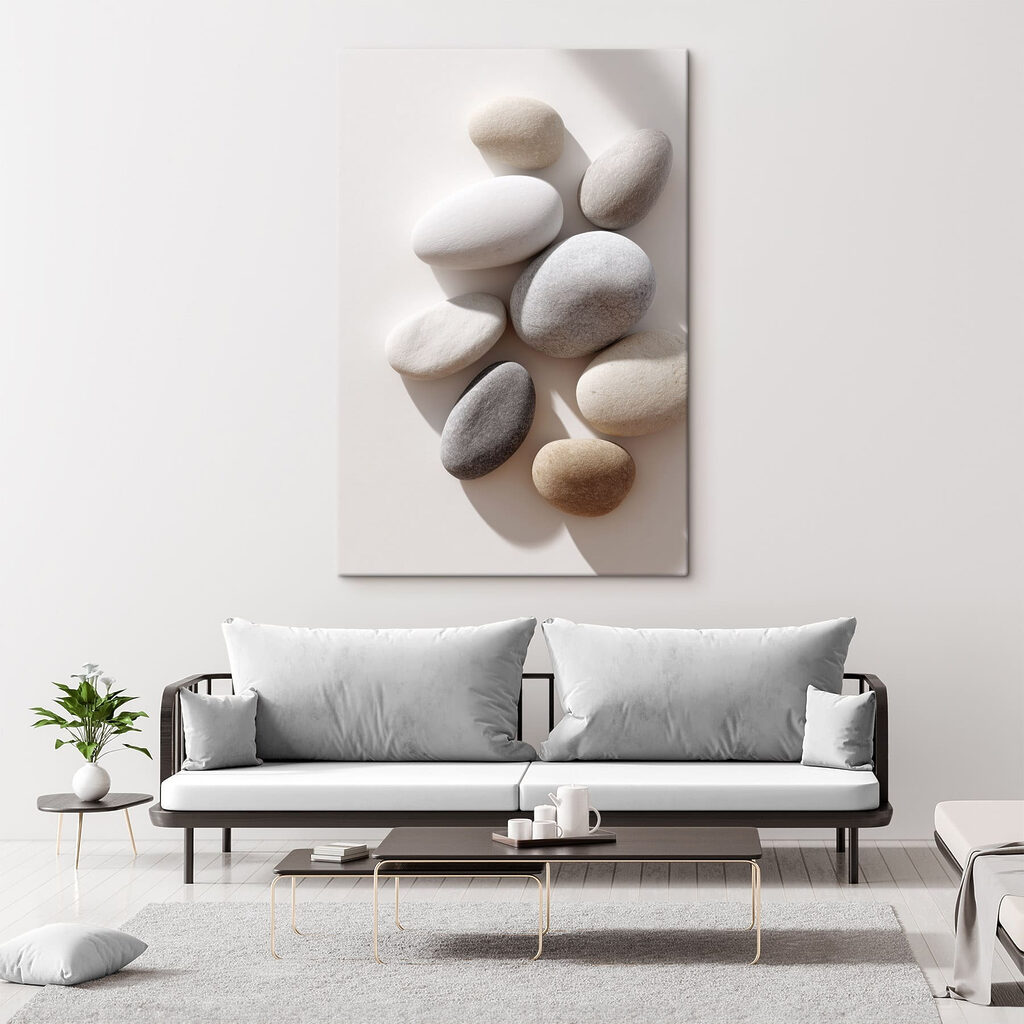 Seixos claros com sombra — interior 1