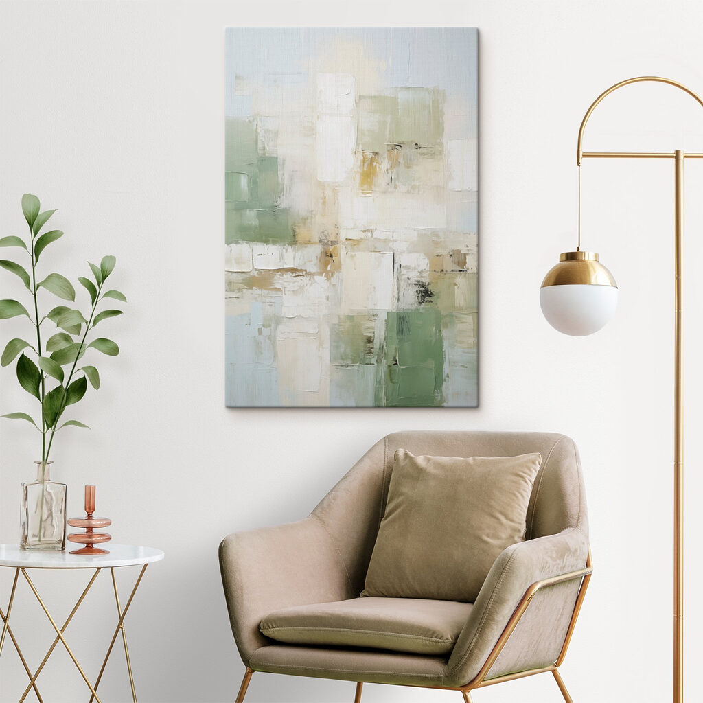 Blocos verde-salva na luz — interior 2