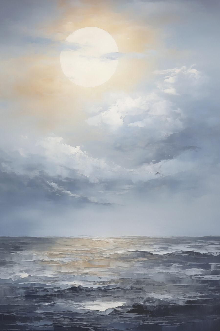 Lua sobre o mar — design completo