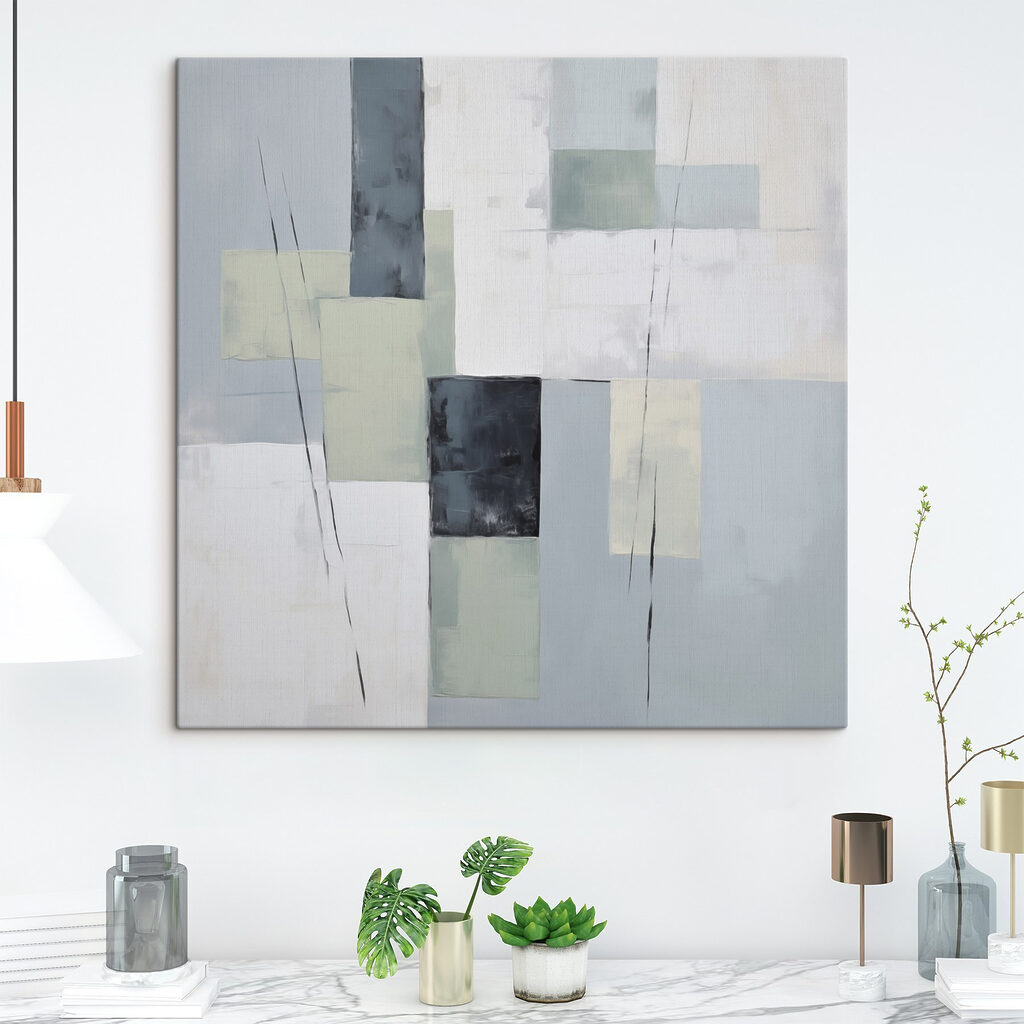 Planos verde-salva sobre preto — interior 2