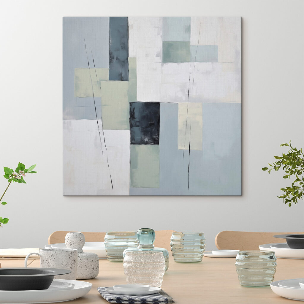 Planos verde-salva sobre preto — interior 1