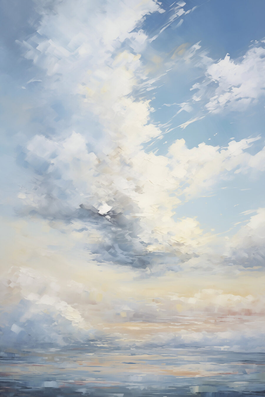 Nuvens em azul pálido — design completo