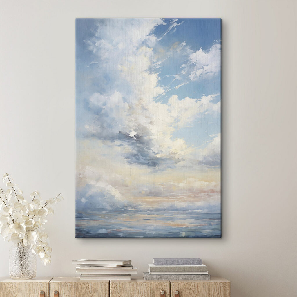 Nuvens em azul pálido — interior 1