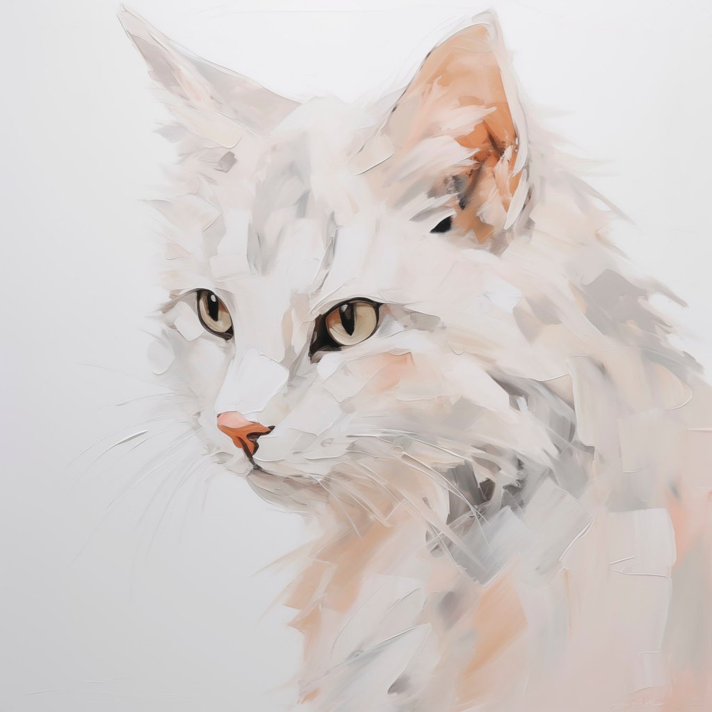 Felino em efeito pintado — design completo