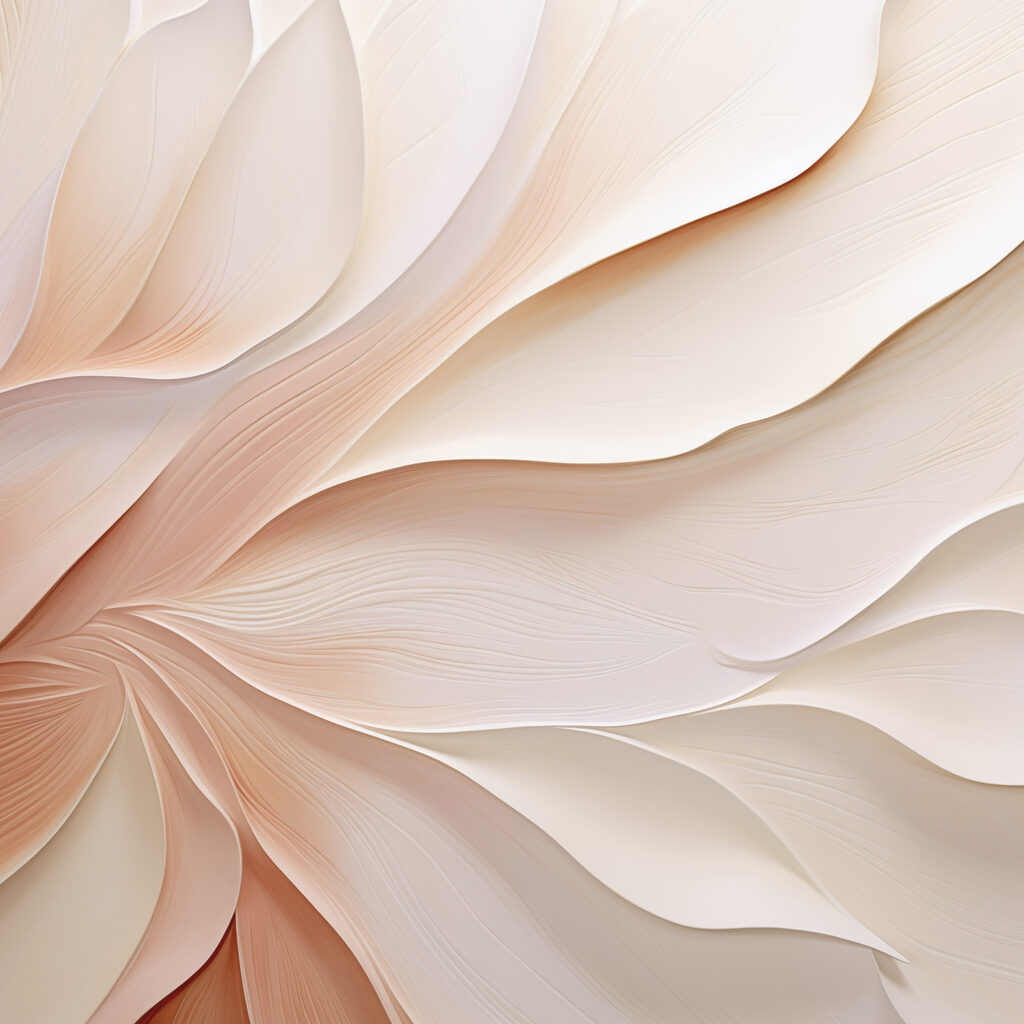 Folhas brancas, orla rosa — design completo