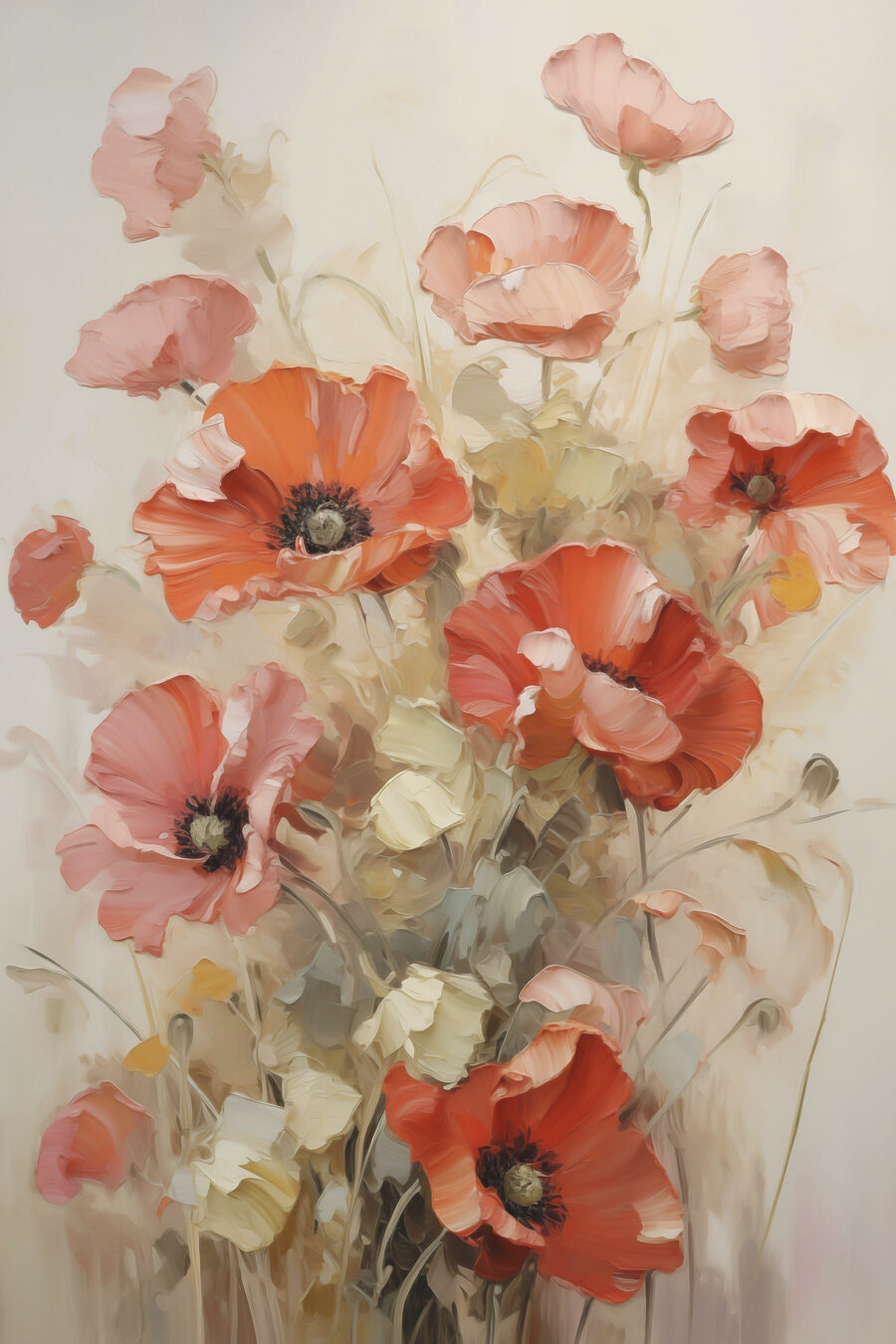 Flores em ritmo variado — design completo