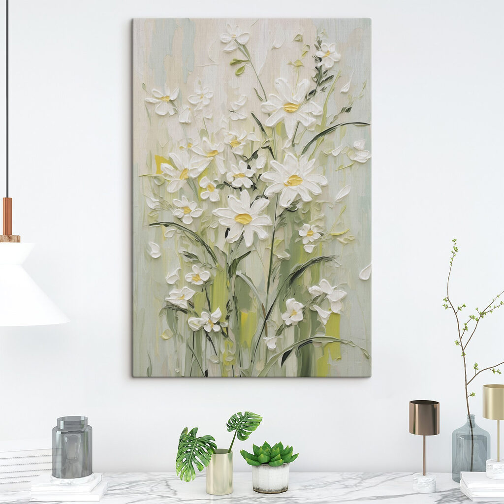 Margaridas brancas com florinhas — interior 1