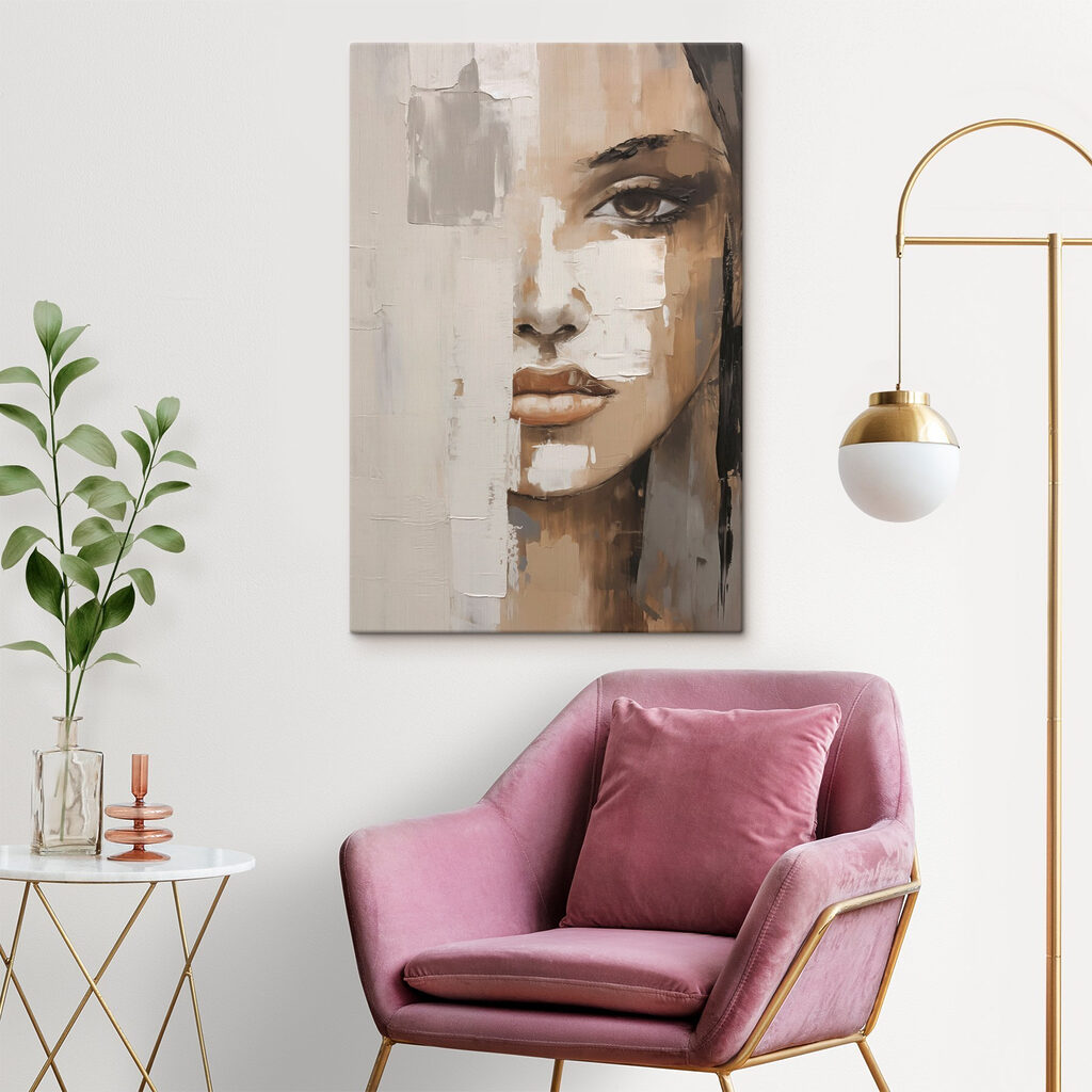 Meio rosto sobre creme — interior 1