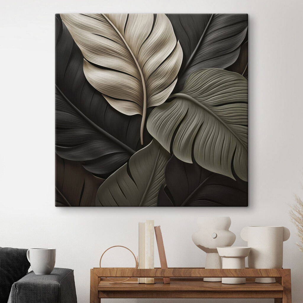 Folha creme sobre preto — interior 2