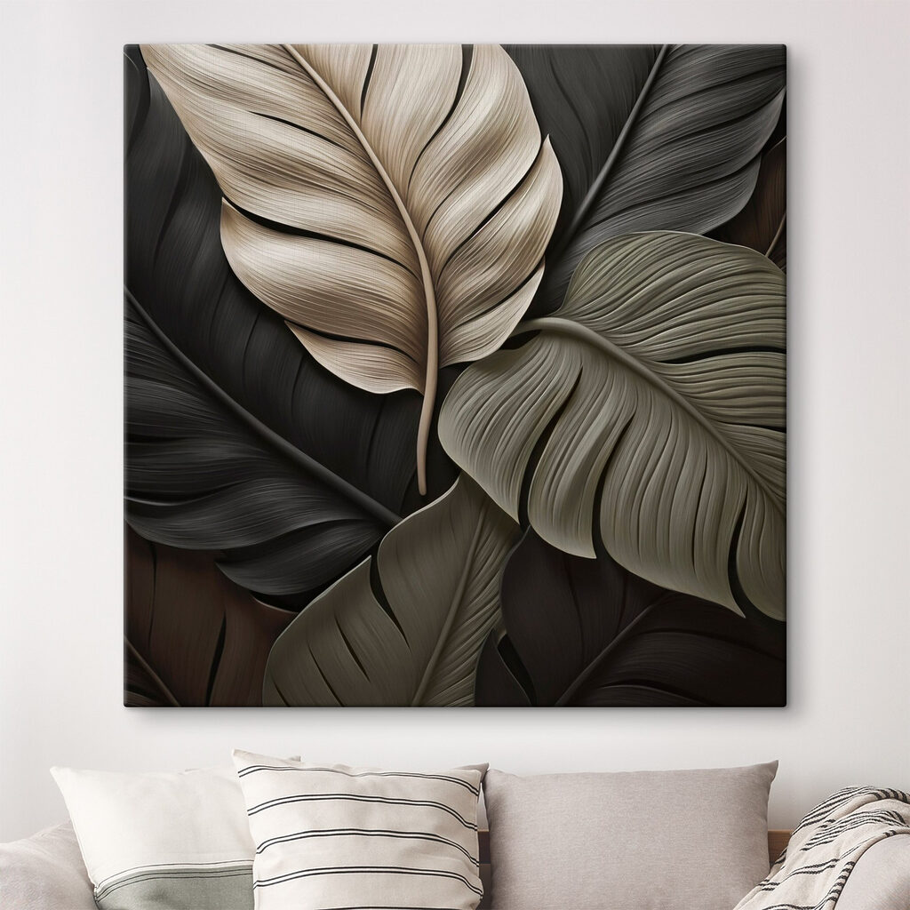 Folha creme sobre preto — interior 1