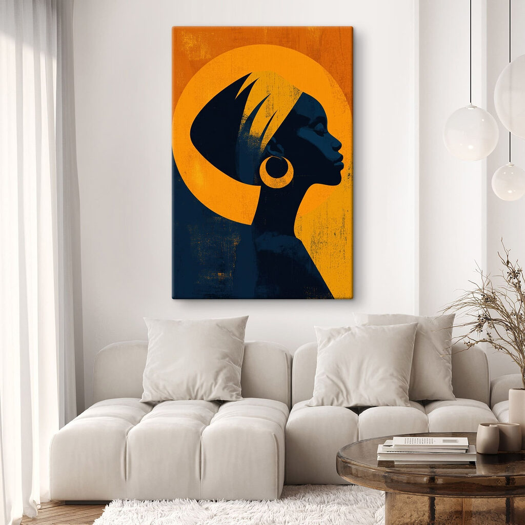 Perfil azul contra laranja — interior 2