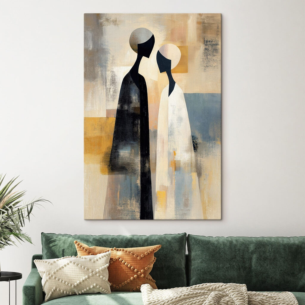 Figuras escuras e luz — interior 1