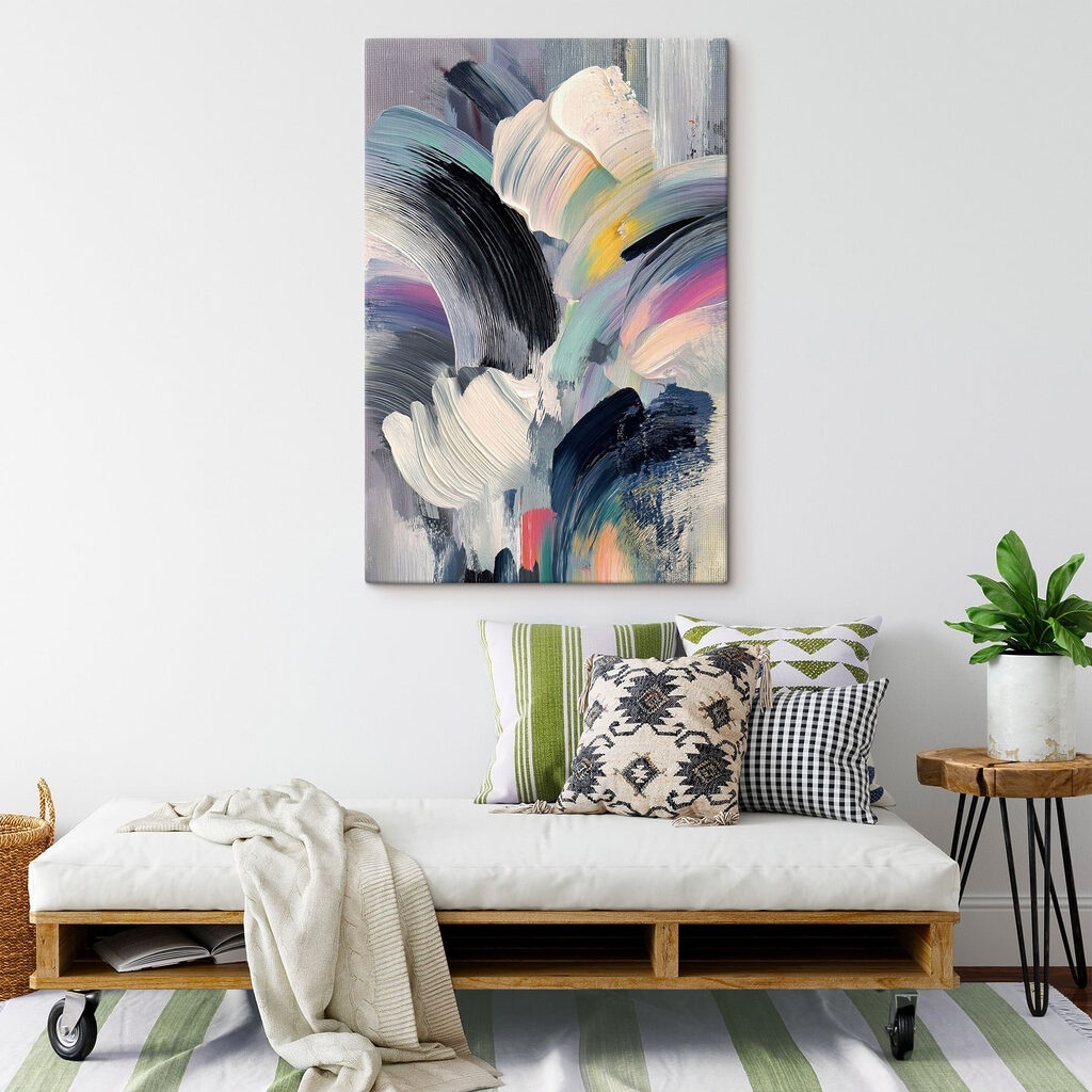 Arcos em tons pastel — interior 1
