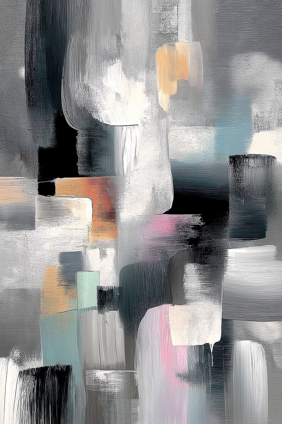 Blocos cinzentos em pastel — design completo