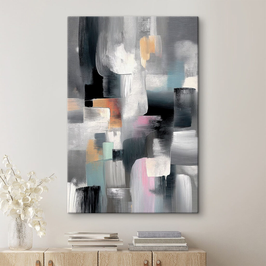 Blocos cinzentos em pastel — interior 2