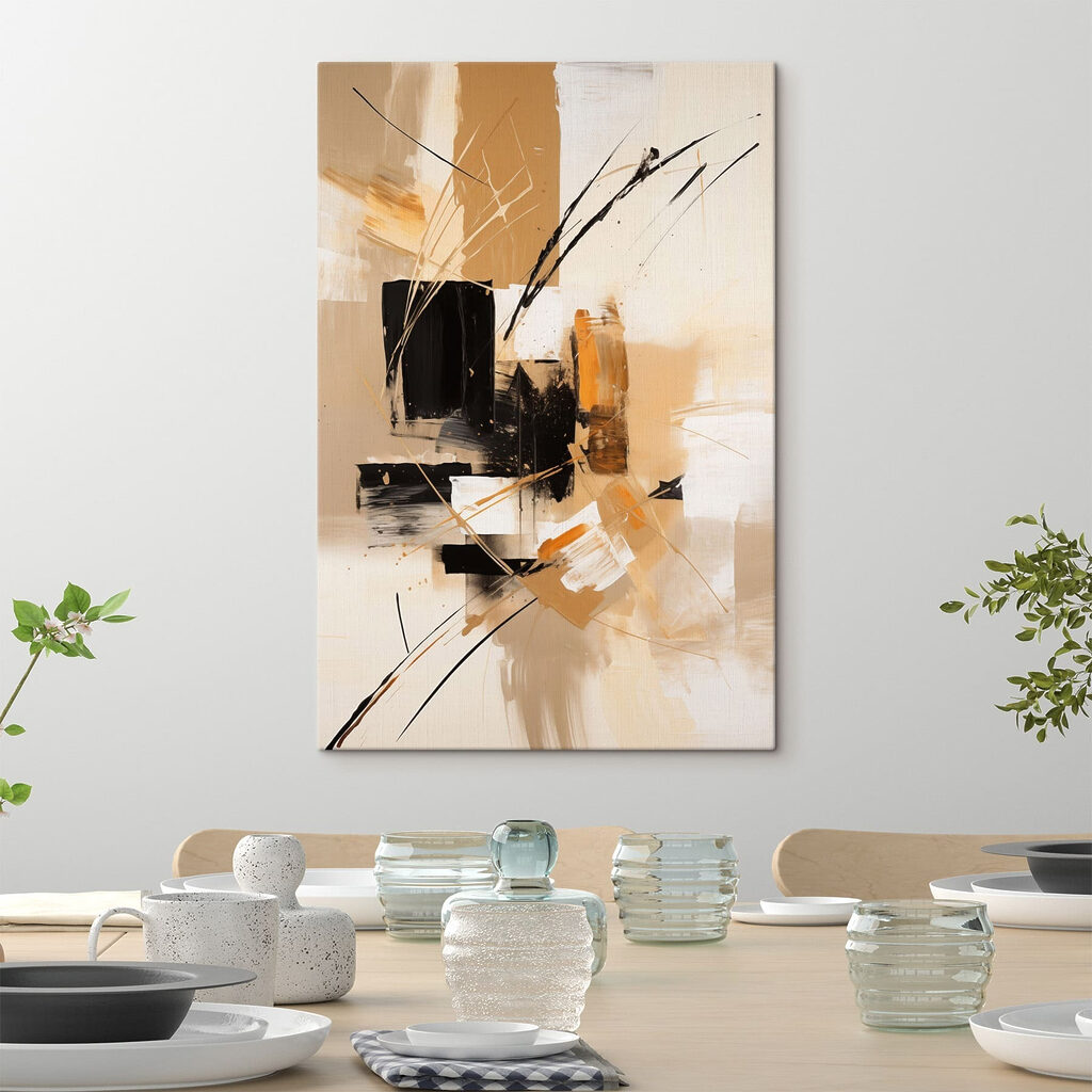 Blocos pretos e pinceladas — interior 1
