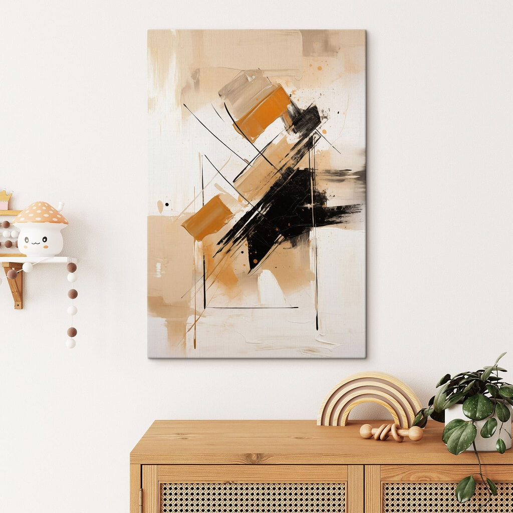 Traços pretos com ocre — interior 2