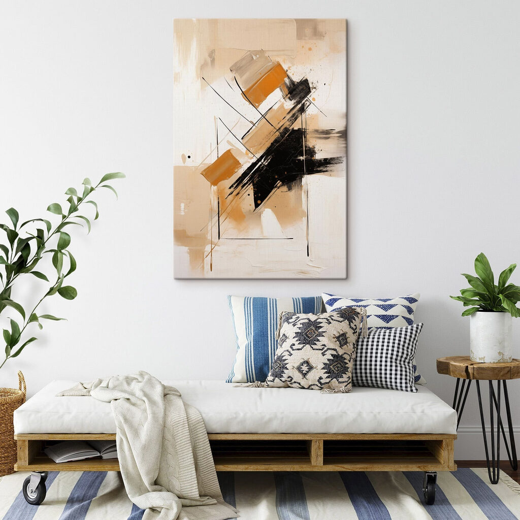 Traços pretos com ocre — interior 1