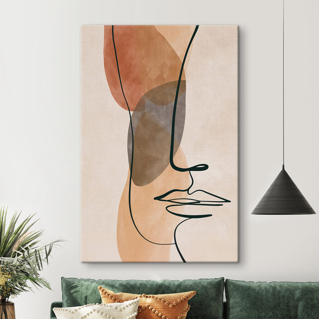Rosto em linha fina — interior 1