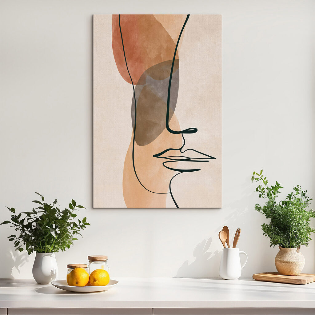 Rosto em linha fina — interior 3
