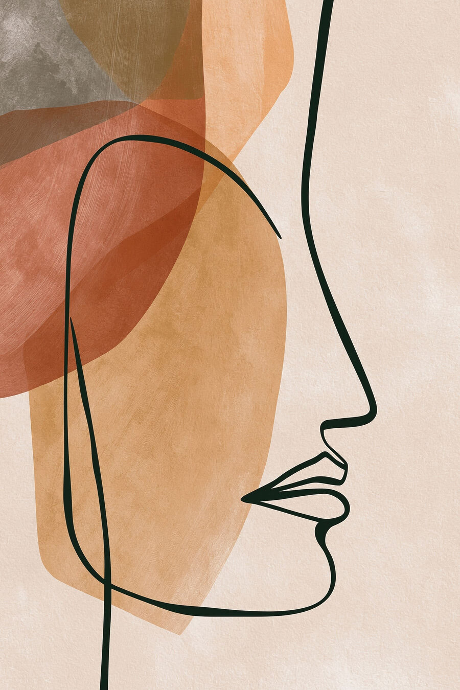 Perfil em linhas ferrugem — design completo