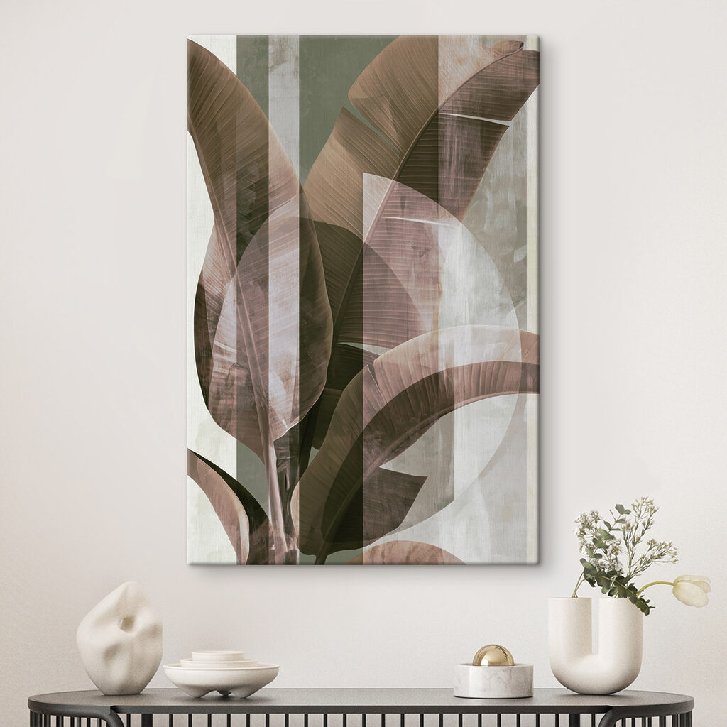 Folhas castanhas sobre cinzento — interior 3