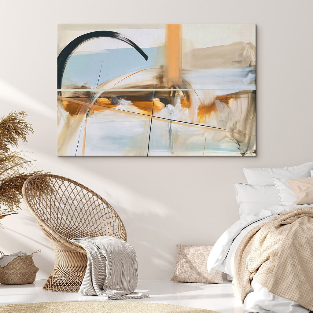 Arco preto sobre ocre — interior 2