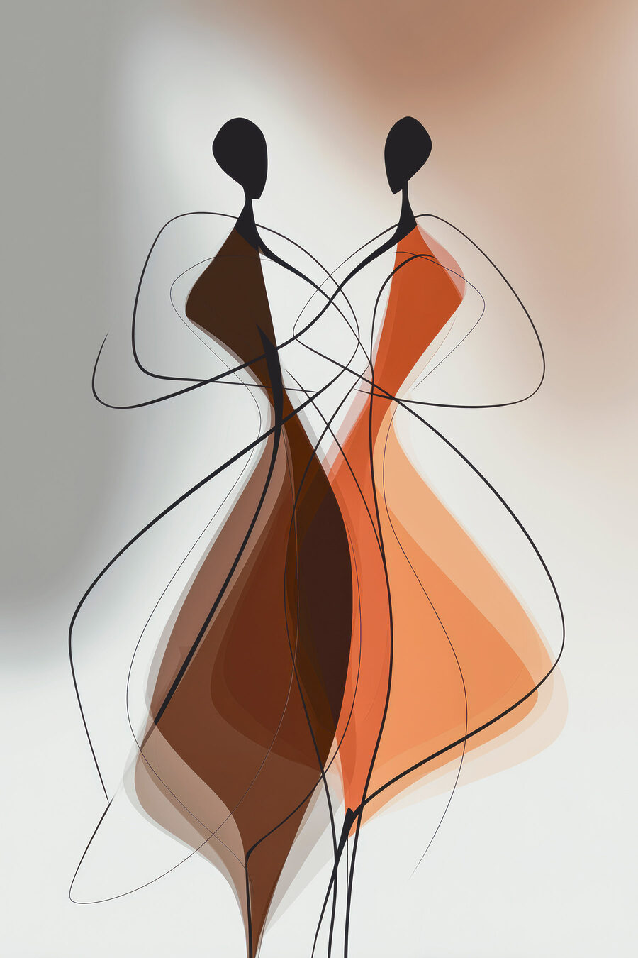 Figuras em faixas coloridas — design completo