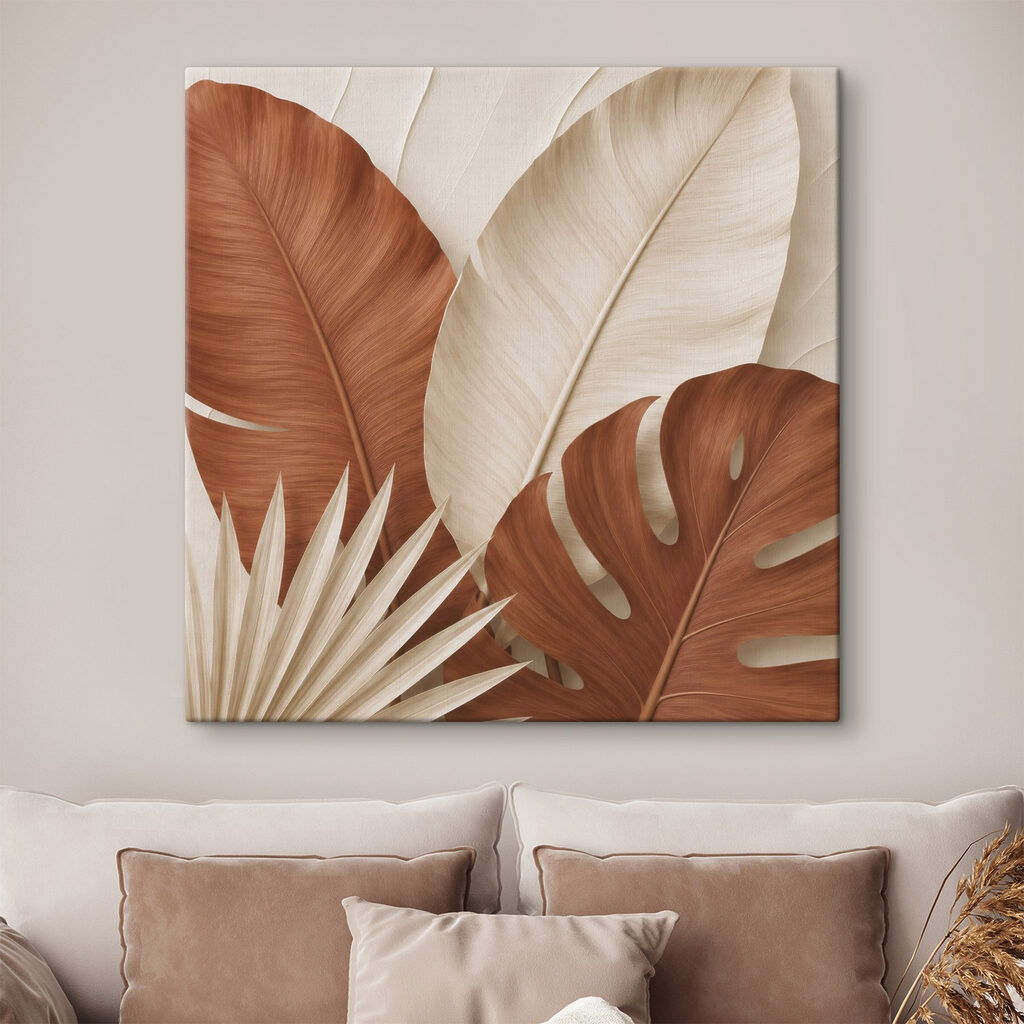 Folhas ferrugem e palma — interior 2