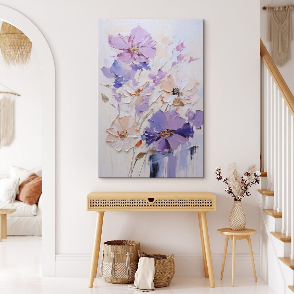 Flores lilás com sombra — interior 2