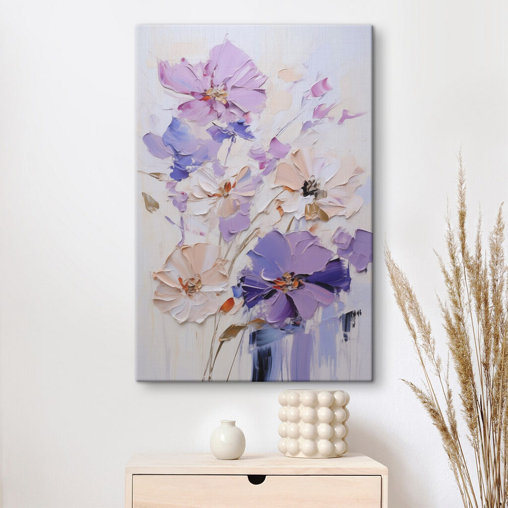Flores lilás com sombra — interior 1