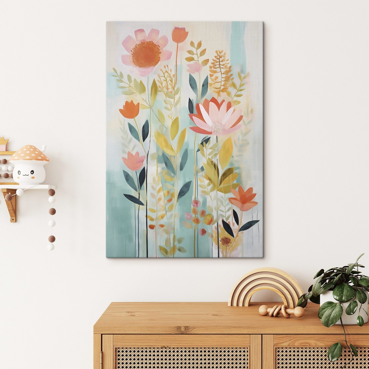 Composição floral abstrata — interior 1