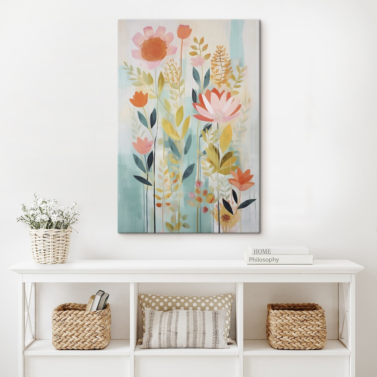Composição floral abstrata — interior 2