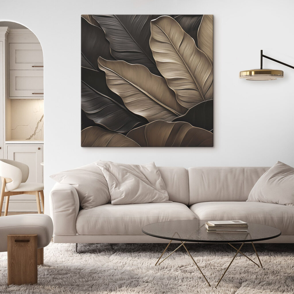 Folhas escuras, bordas acinzentadas — interior 2