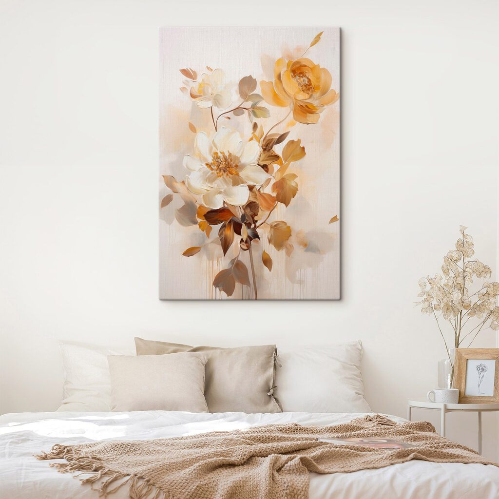 Flores amarelas e creme — interior 1
