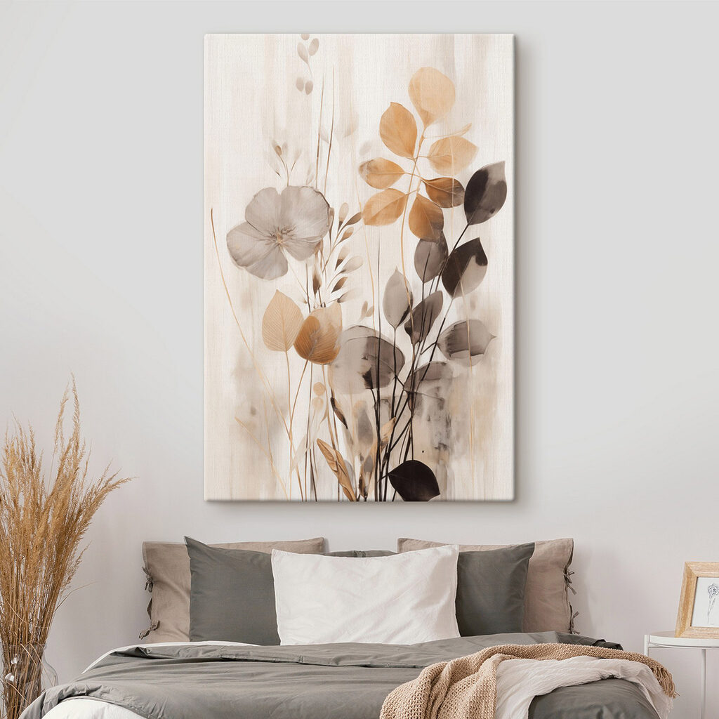 Flores transparentes, folhas ocre — interior 2