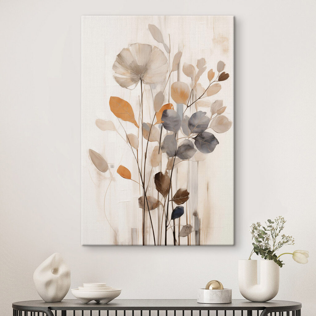 Flor cinzenta, ramos ocre — interior 2