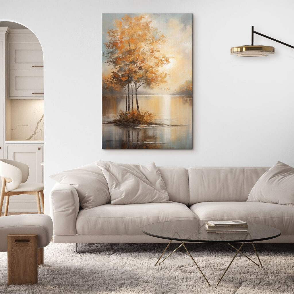 Troncos finos refletidos — interior 1