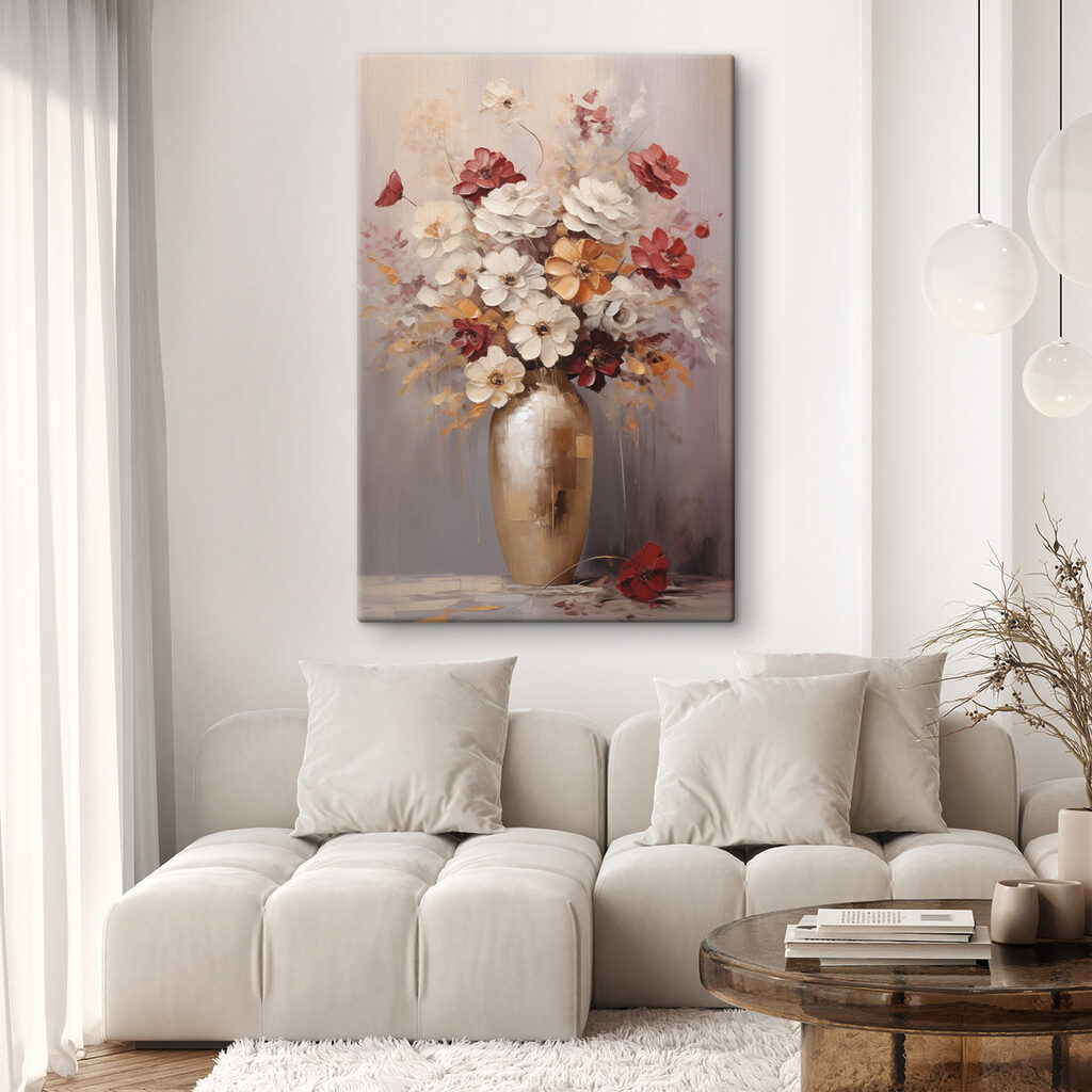 Ramo creme com vermelho — interior 2