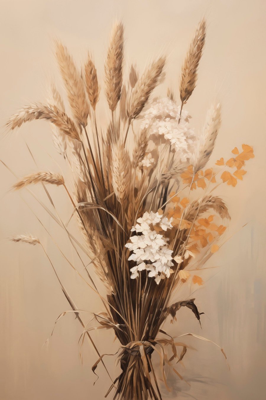 Trigo e erva-dos-pampas — design completo