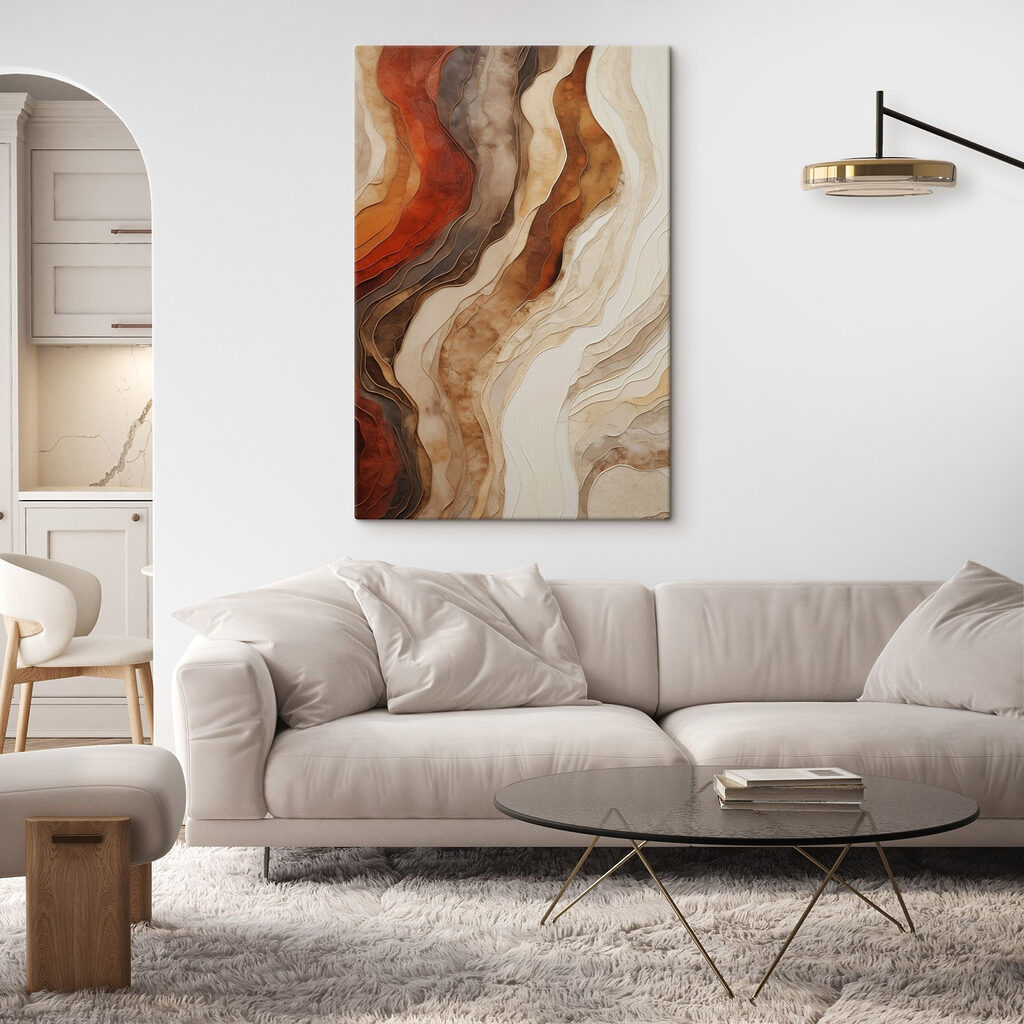 Camadas ferrugem e creme — interior 2