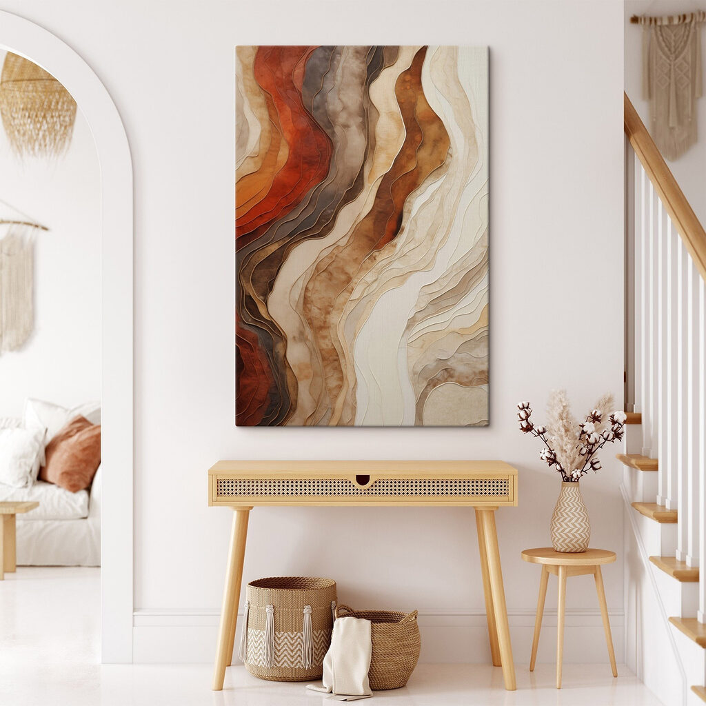 Camadas ferrugem e creme — interior 1